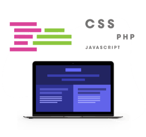 webdesign technologies and a laptop